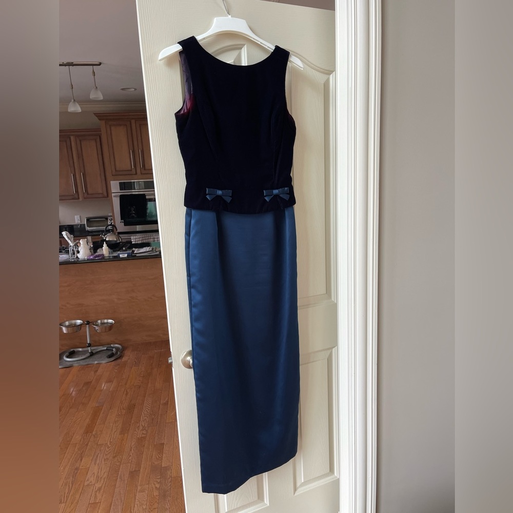 Vintage Jessica McClintock velvet and satin gown